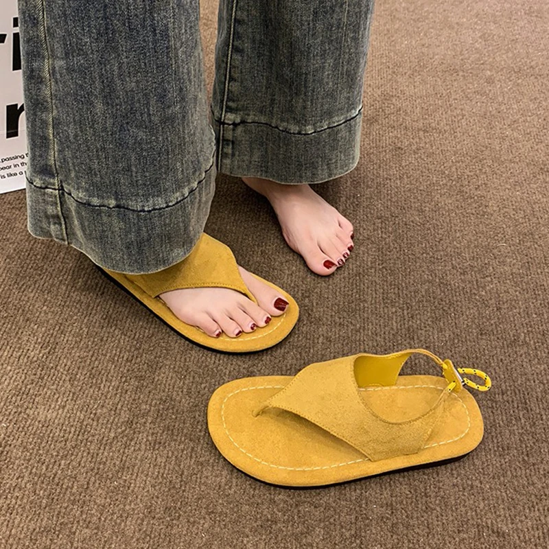 

Women Flats Sandals Clip Toe Beach Shoes Woman Slippers 2026 Summer Fashion Flip Flops Walking Casual Comfort Shoes Mujer Slides