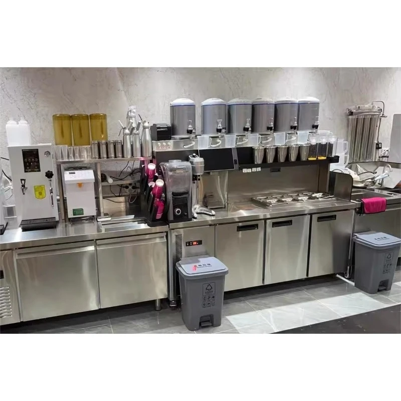 ماكينة صنع قهوة الشاي بالحليب الذكية متعددة الوظائف الأوتوماتيكية بالكامل - ماكينة شاي الفقاعات التجارية للمحلات التجارية