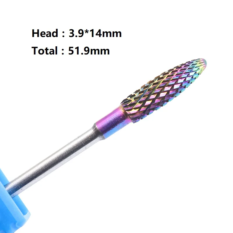 Rainbow Carbide 4mm Head Professional 3/32" Nail Electric Drill Machine Manicure Pedicure Tool Accessories Carbide naildrill bit