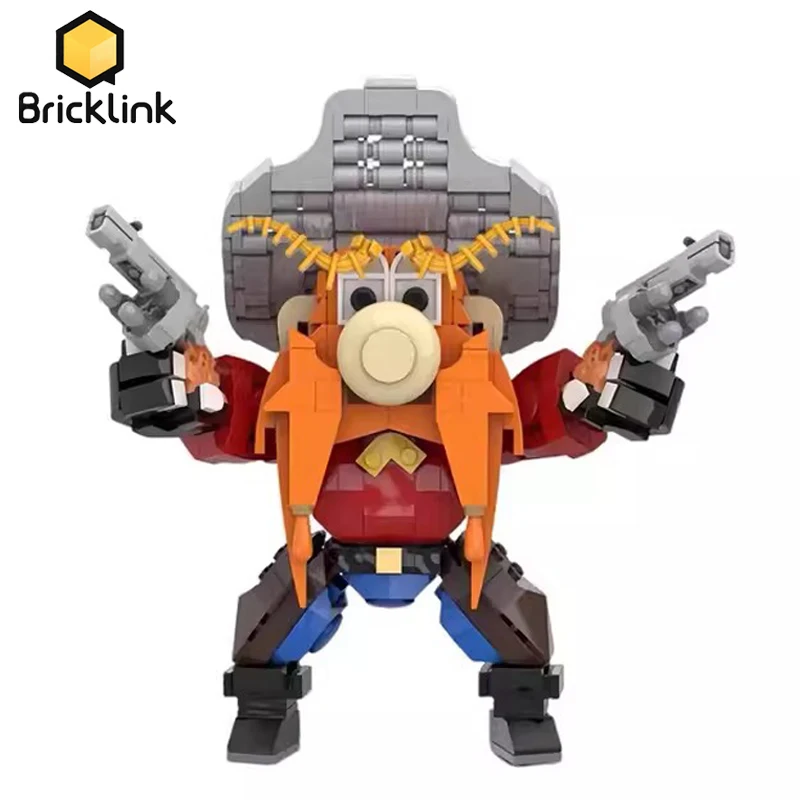 

Bricklink MOC Creative Cartoon Anime Figures YOSEMITES SAM Cat and Devil Model Building Blocks Kid Toys Christmas Gift