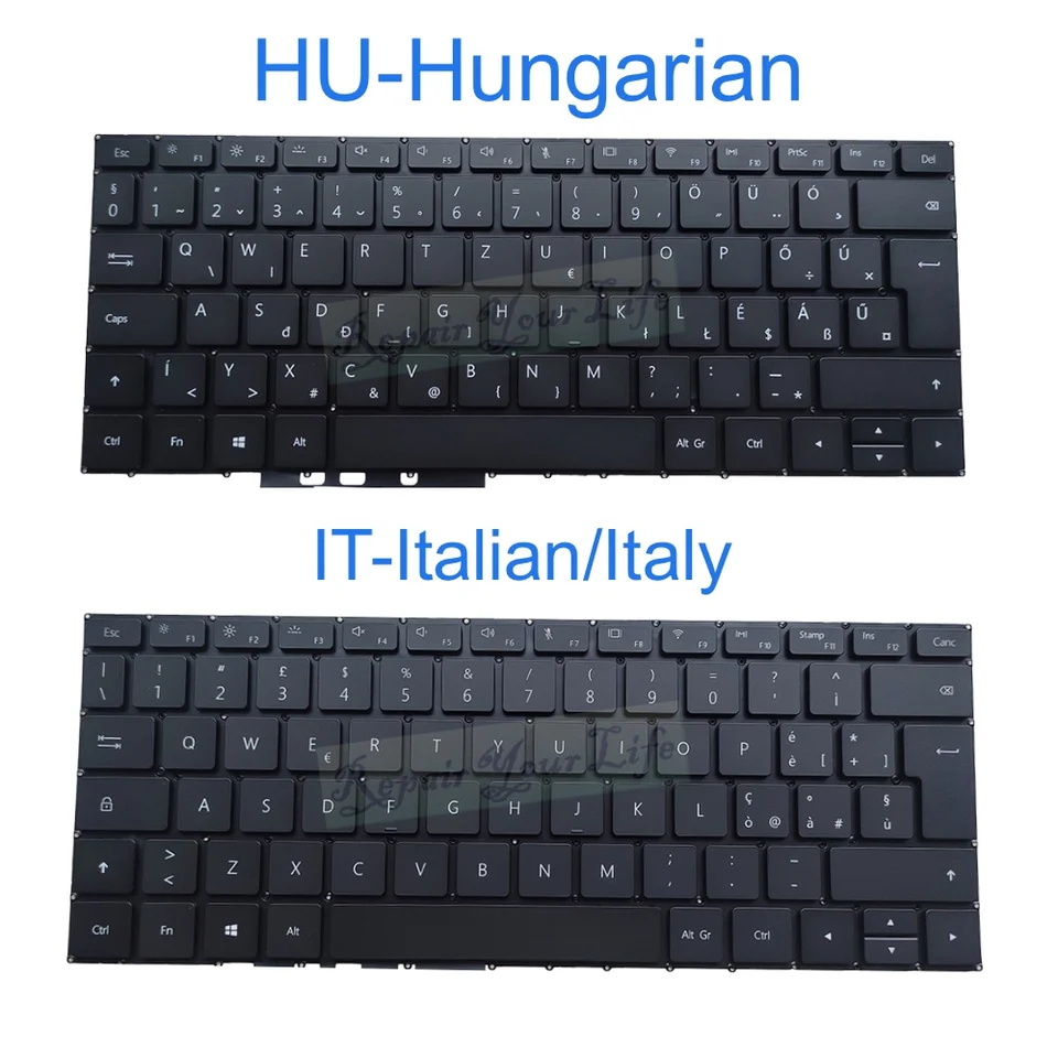 UK Spanish Laptop Keyboard For Huawei HN-W19R WRTB-WAH9L WRT-W09