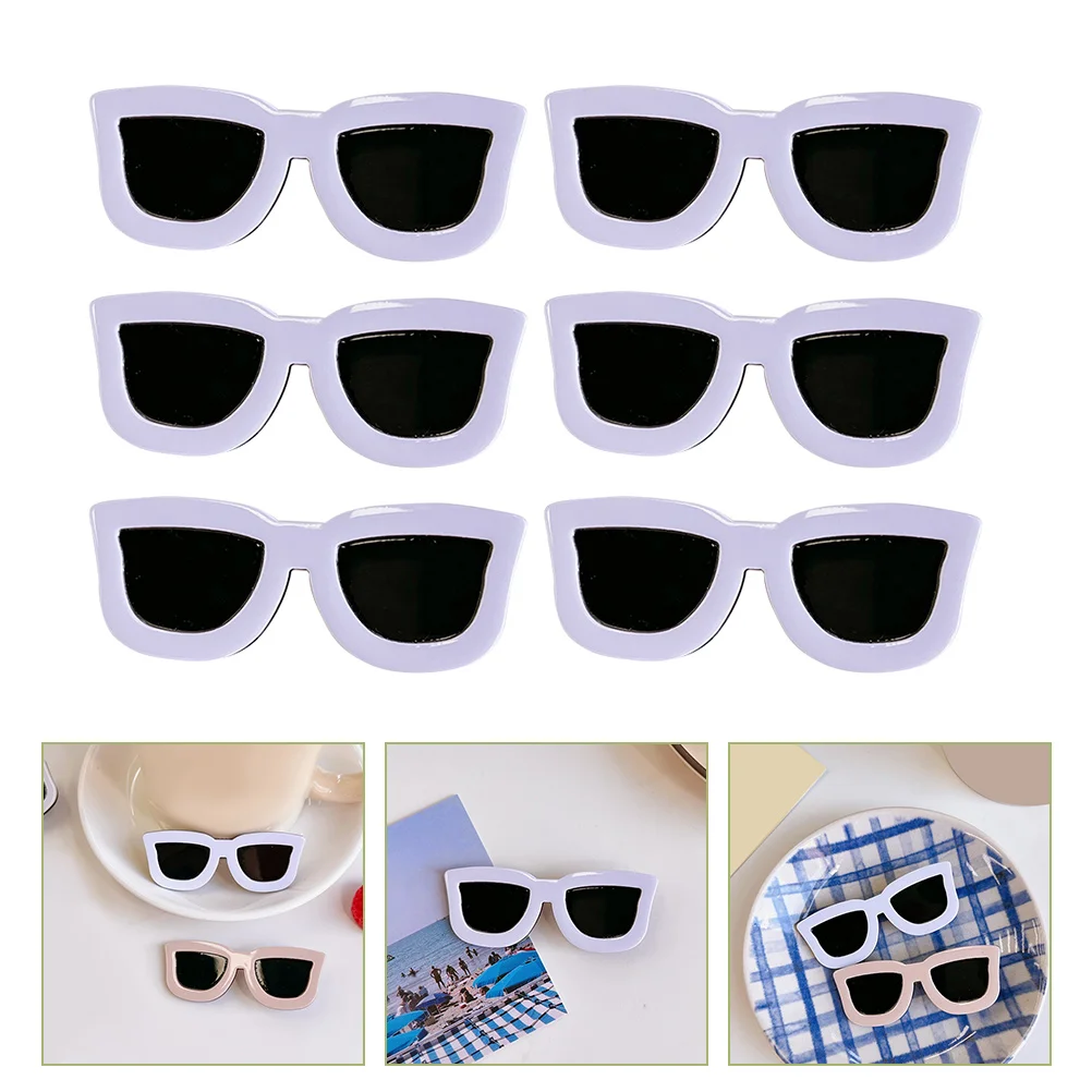 

6 Pcs Sunglasses Funny Barrettes Bangs Girls Hairpins Clips for Creative Bow Tie