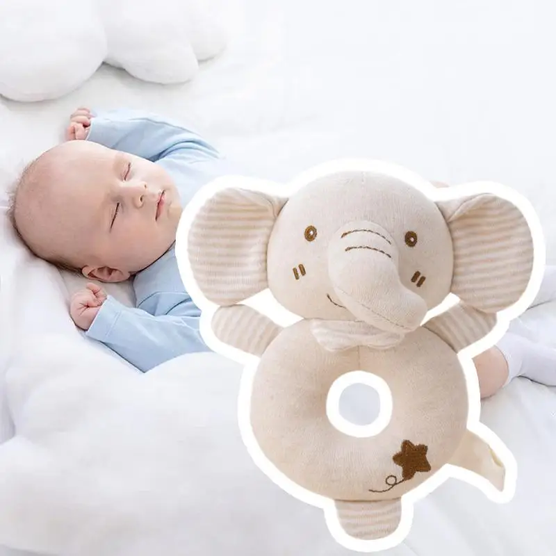 Sonajeros para bebé de 6 a 12 meses, juguetes arrugados de animales suaves para bebé, chupetes y mordedores para cama, cochecito de viaje, cuna de Pascua alta