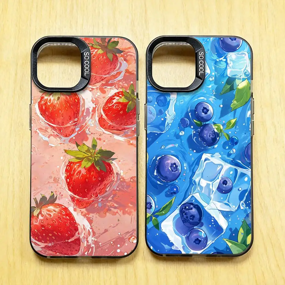 

Colorful Summer Fruits Phone Case for iPhone 17 16 15 14 13 12 11 Pro Plus Max Air Mini X XS TPU Bumper