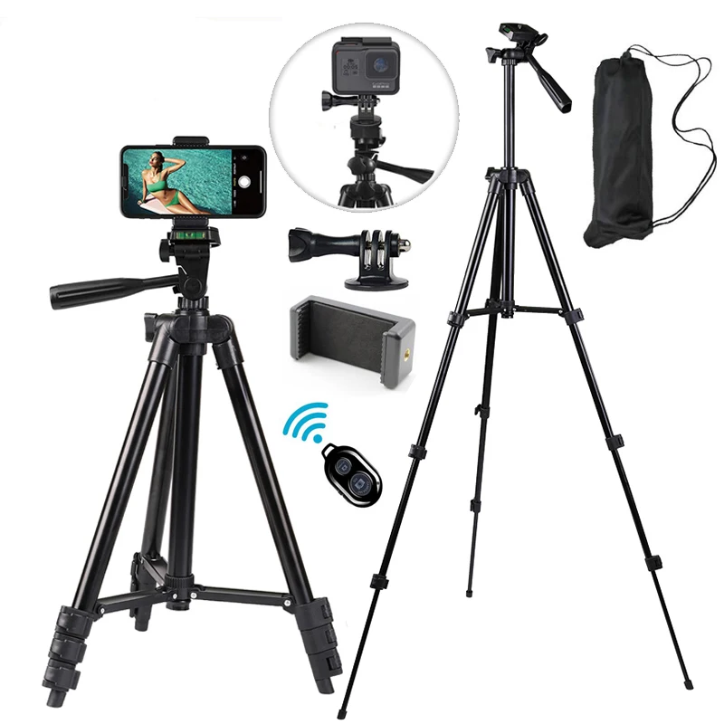 Camera Tripod Stand Durable Professional Smartphone Tripod Multi-function Foldable Camera Phone Tripod Aluminum Tripod