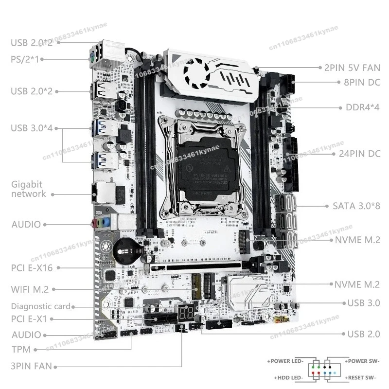 2pcs Suitable for Machinist X99 K9 Motherboard C612 TPM2.0 Four Channels DDR4