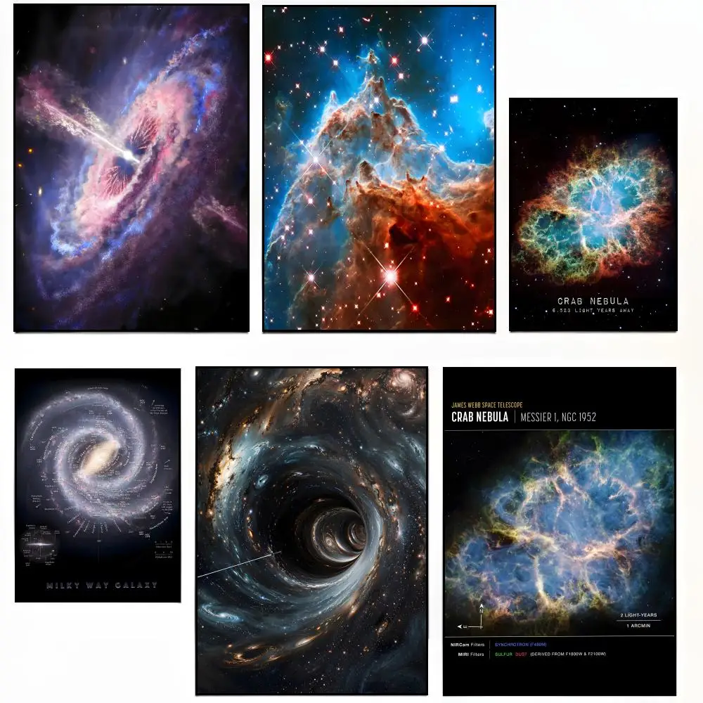 Helix Nebula Pillars of Creation Orion Carina Nebula Poster Sticky Poster Paper Sticker DIY Room Bar Cafe Wall Decor Gift