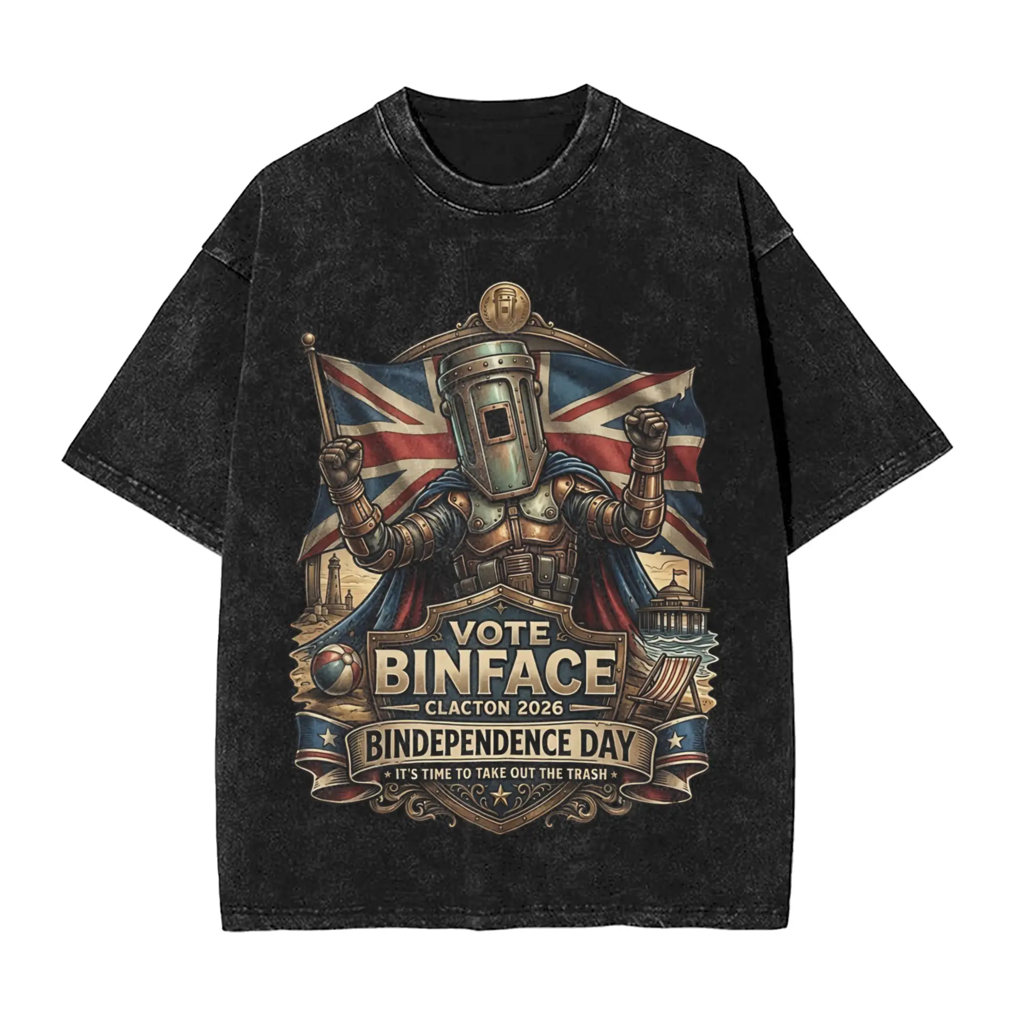 Count Binface Bindependence Day T Shirt Beach  Y2K Classic T Shirts Casual Leisure Tee Shirt For Men Short Sleeves Loose Clothes