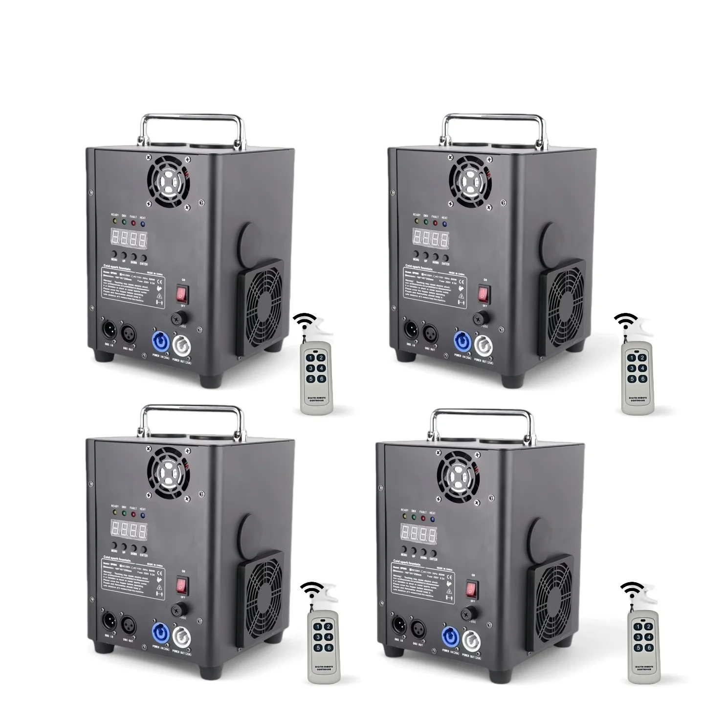 4 قطعة/الوحدة 700 واط آلة شرارة الباردة DMX512 ديسكو المرحلة المعدات الباردة سباركلرز لحفل الزفاف الحدث الكنيسة DJ نادي