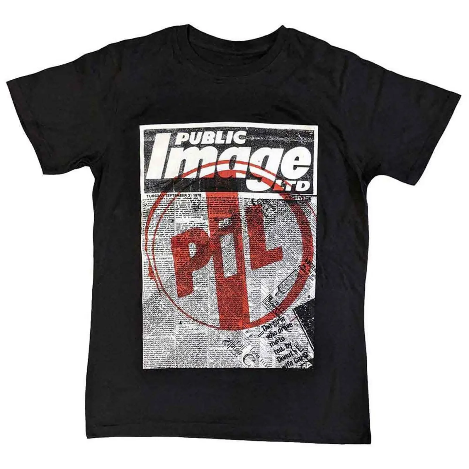 Camiseta Public Image Limited (PIL) Vintage Lavada Estilo Streetwear Designer Post-Punk Punk Rock Off-Trade Macia e Elástica