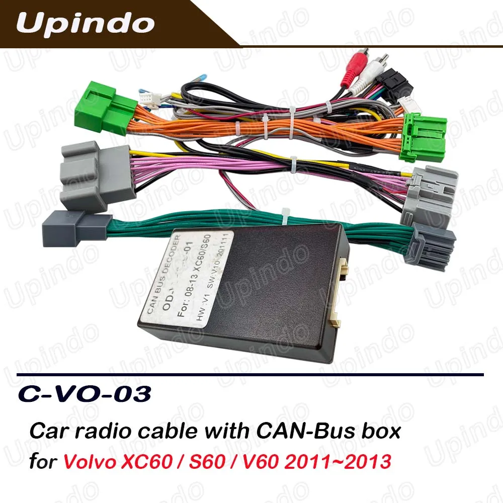 

Android Radio Wiring Harness CAN Bus Adapter for Volvo XC60 S60 V60 2011-2013 Stereo Cable Power Connector Install Kit