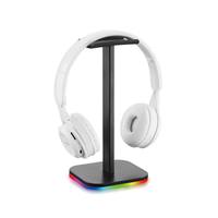 RGB Headphone Stand Game Headset Desk Display Holder LED Base USB Pickup Light Headset Support Bracket-A