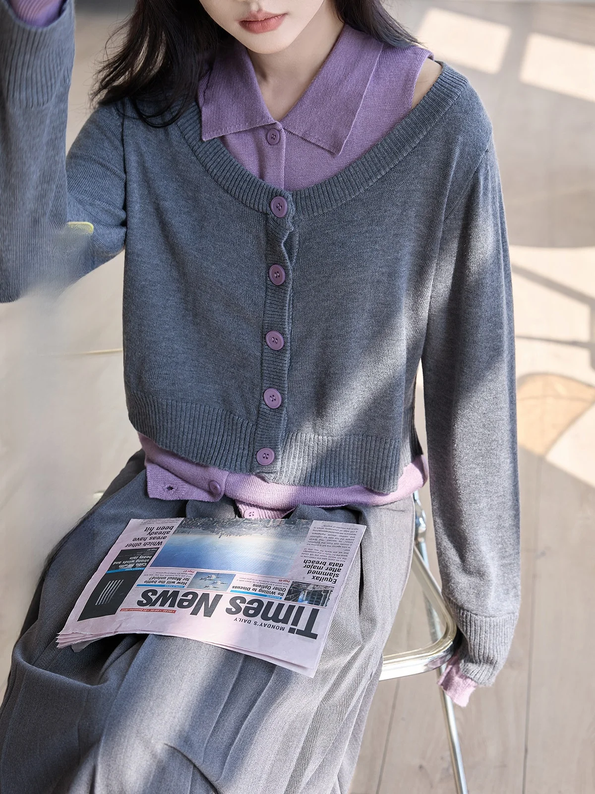 

Ele oulder-baring Knitted Sweater Women's Faion Trendy Design Sensation Dstring Commute Sle Long Sve Autumn