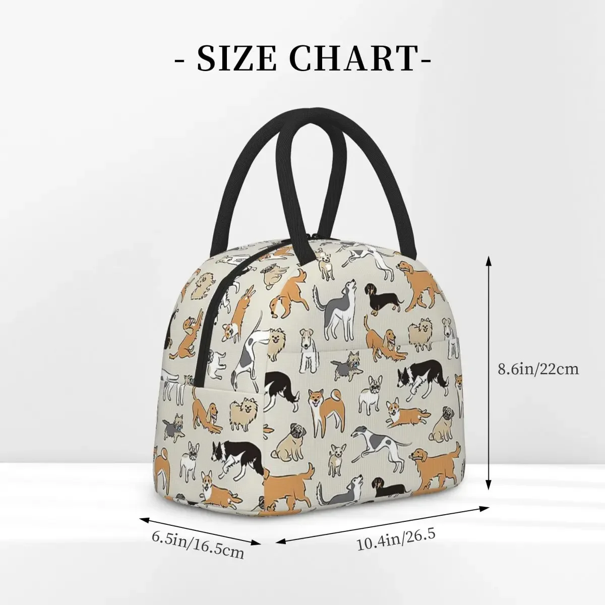 Border Collie Insulated Lunch Bag for Women Kids Portable Food Boxes Thermal Lunch Box Tote