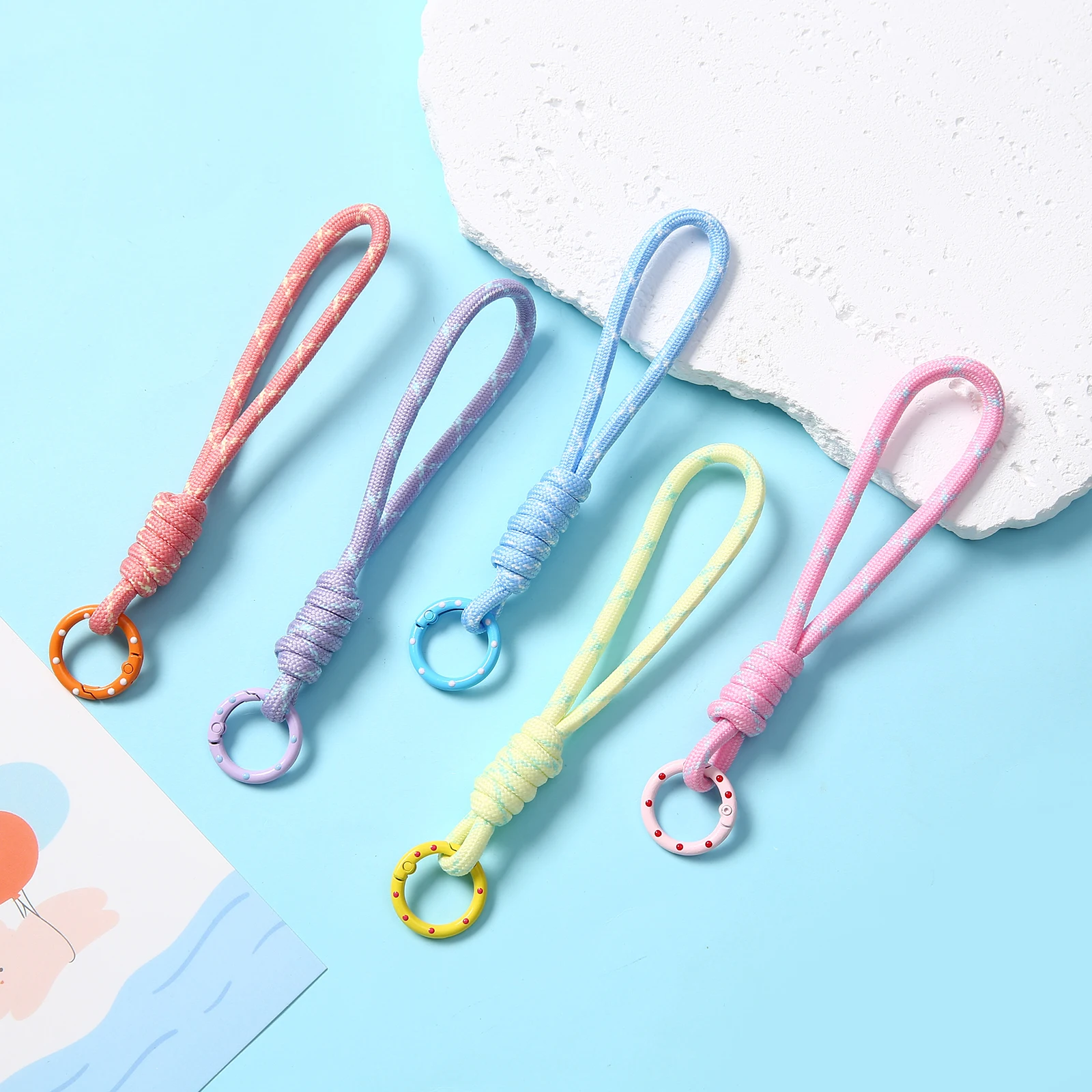 

1/2/5/10/20 pcs Creative Milticolor Keyrings Car Key Chains Diy Accessories Fashion Keyring for Women Students Kids