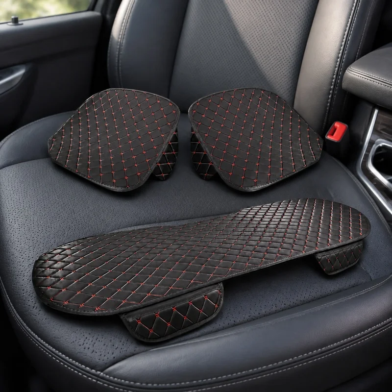 Triple Pack Breathable Car Seat Pads for Enhanced Comfort and Interior Protection