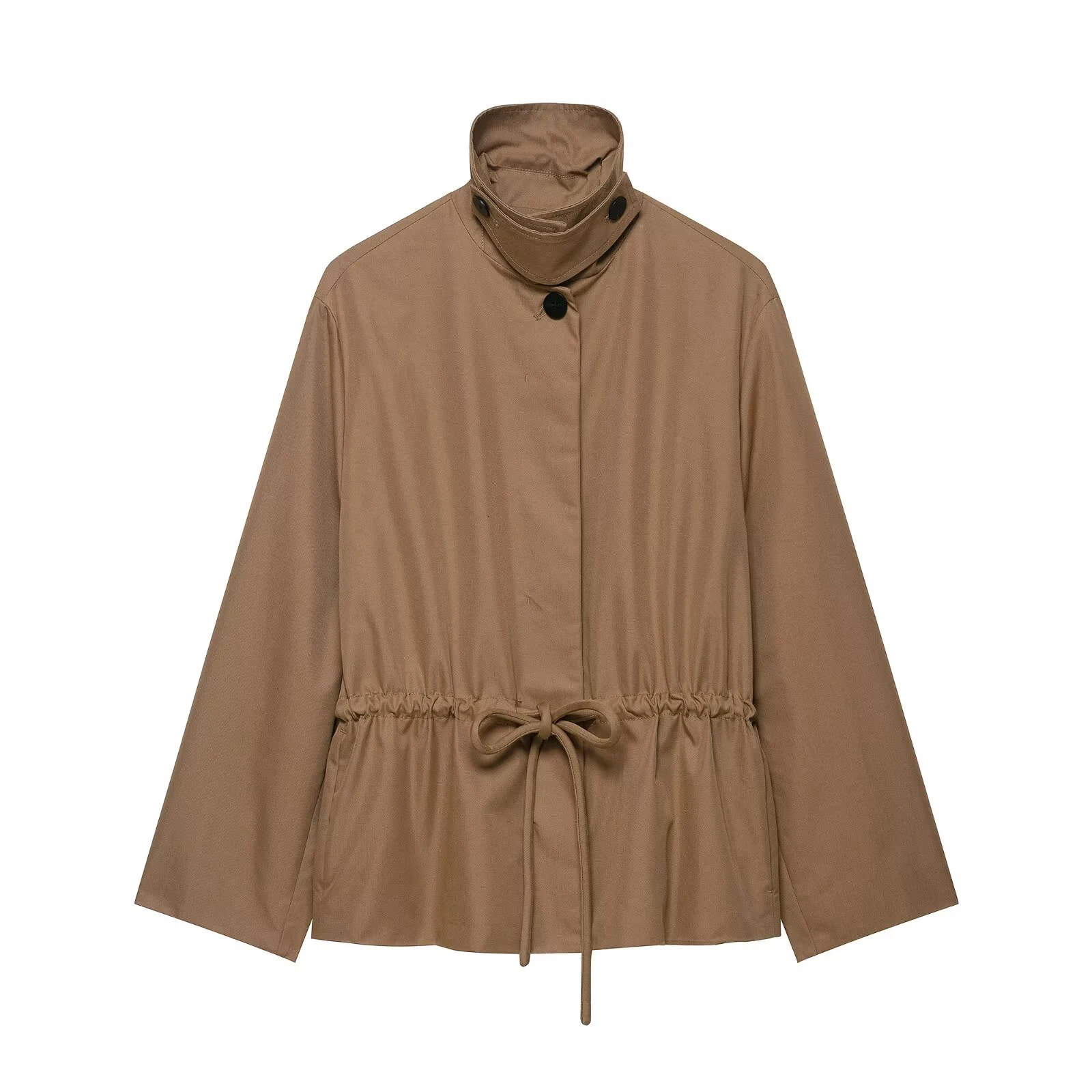 

Women's clothing new autumn 2025 European and American style fashionable adjustable waist short Parker jacket