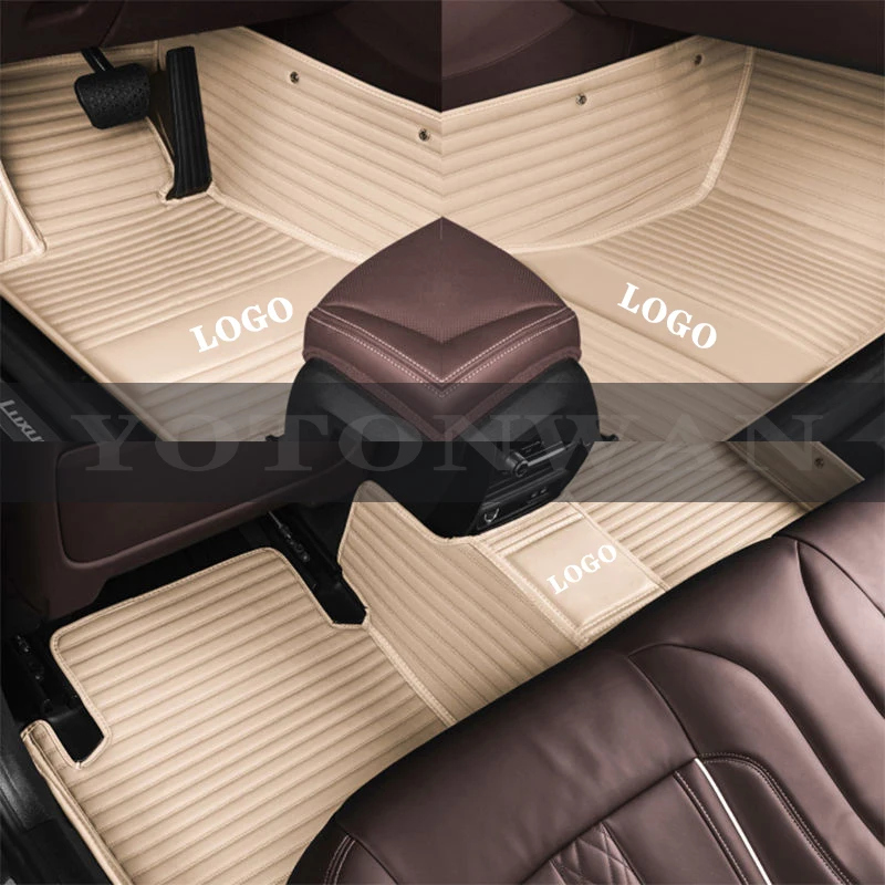 

YOTONWAN Luxury 7D Custom Style Logo Leather Car Floor Mat 100％ For Lsuzu All Models JMC D-MAX Mu-X Auto Accessories Car-Styling