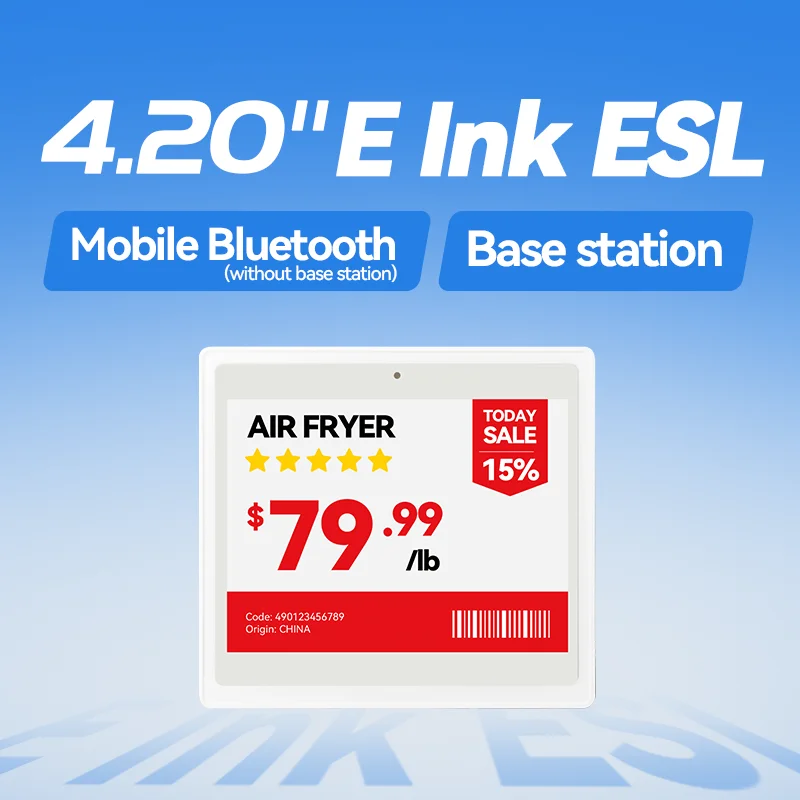 4.2Inch Esl Electronic Price Tag Epaper Price Display ESL Electronic Shelf Labels E-ink Shelf Label For Supermarket Retail Store