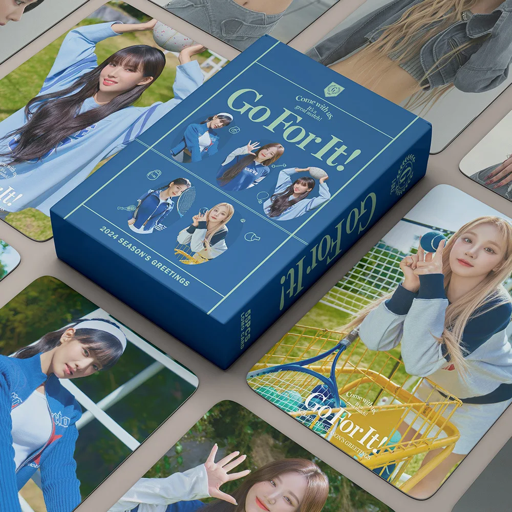 

55Pcs/Set KPOP (G)I-DLE Go For It Season's Greetings 2024 Boxed Lomo Cards Soyeon Shuhua YUQI Photocards NEVERLAND Collectibles