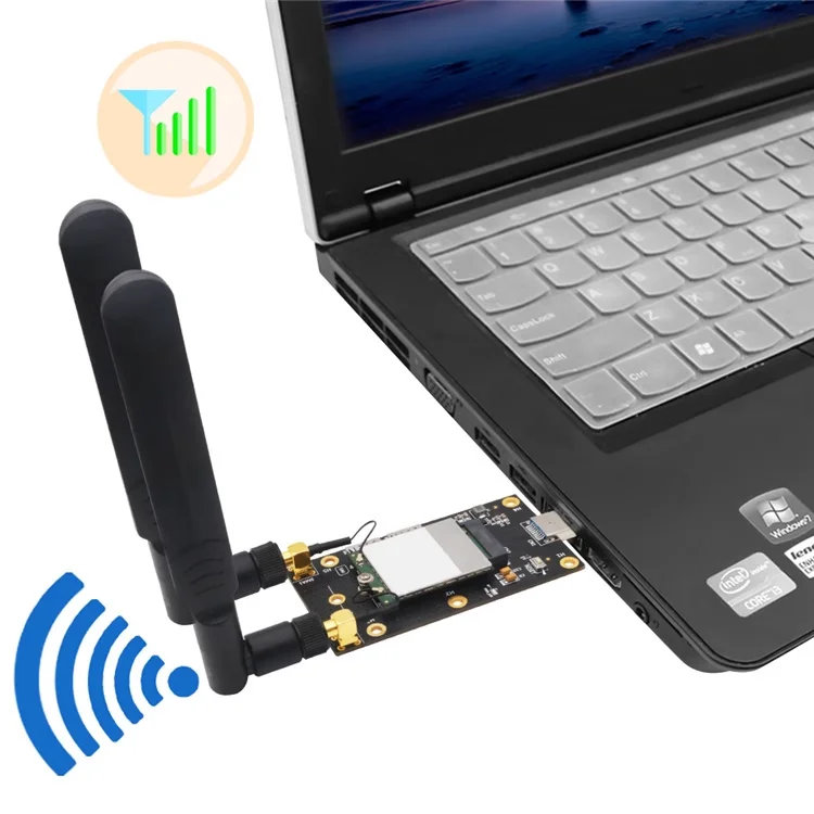 NGFF To USB 3.0 Board M.2 Key B Riser Card LTE 4G 5G To USB3.0 Dongle With Dual SIM Antenna For EM05 EM06-E EM12-G RM520N RM530N