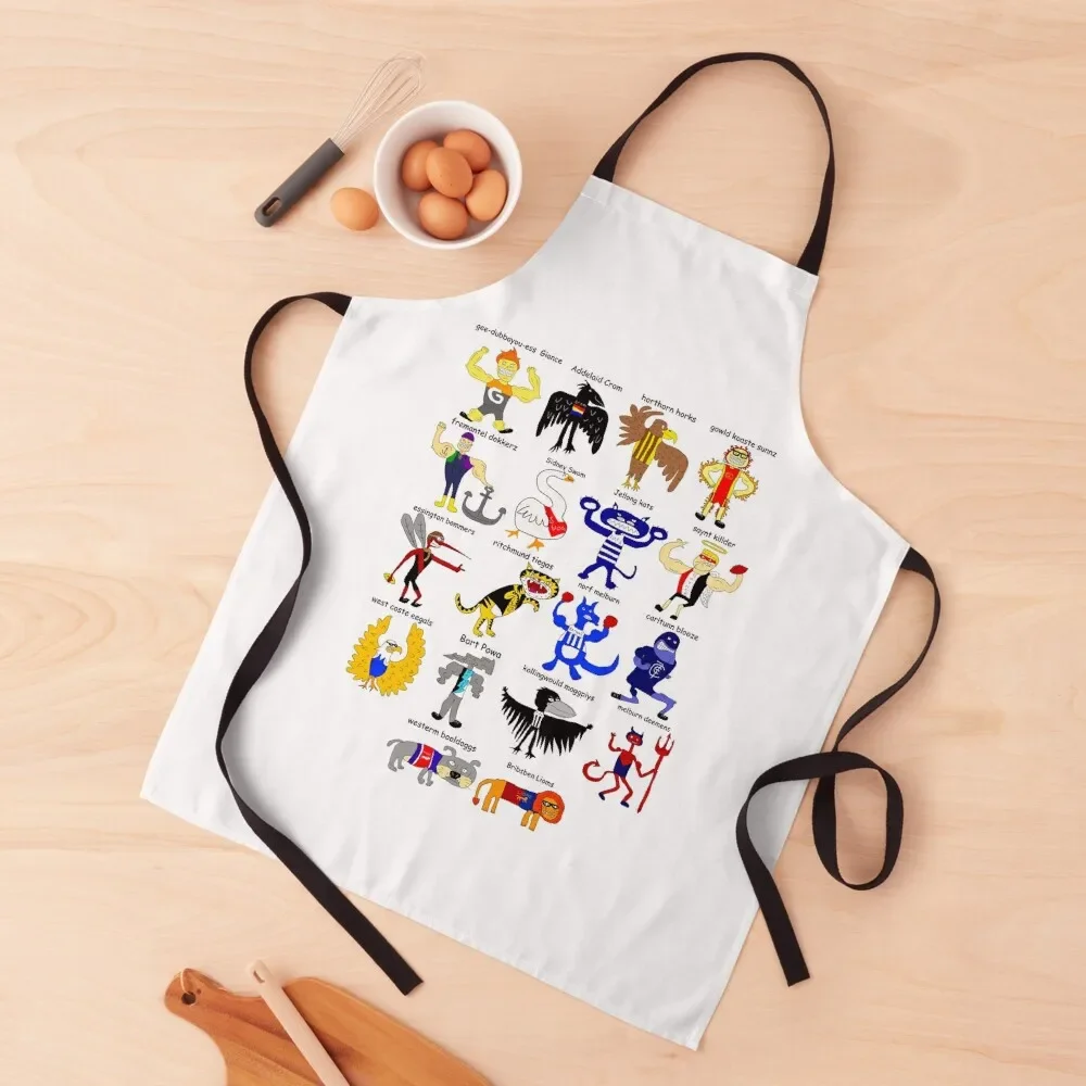 

Poorly Drawn AFL Apron Children'S Smock for hairdressing Kitchen For Women bib Apron