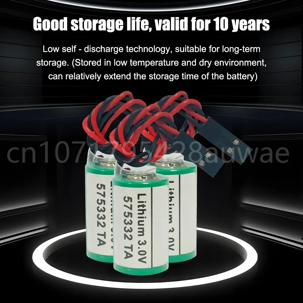 4 قطعة الأصلي الجديد 575332   تا 575332 بطارية ليثيوم TA 3V 6FC5247-0AA18-0AA0 840D NCU CNC مع مقابس سوداء