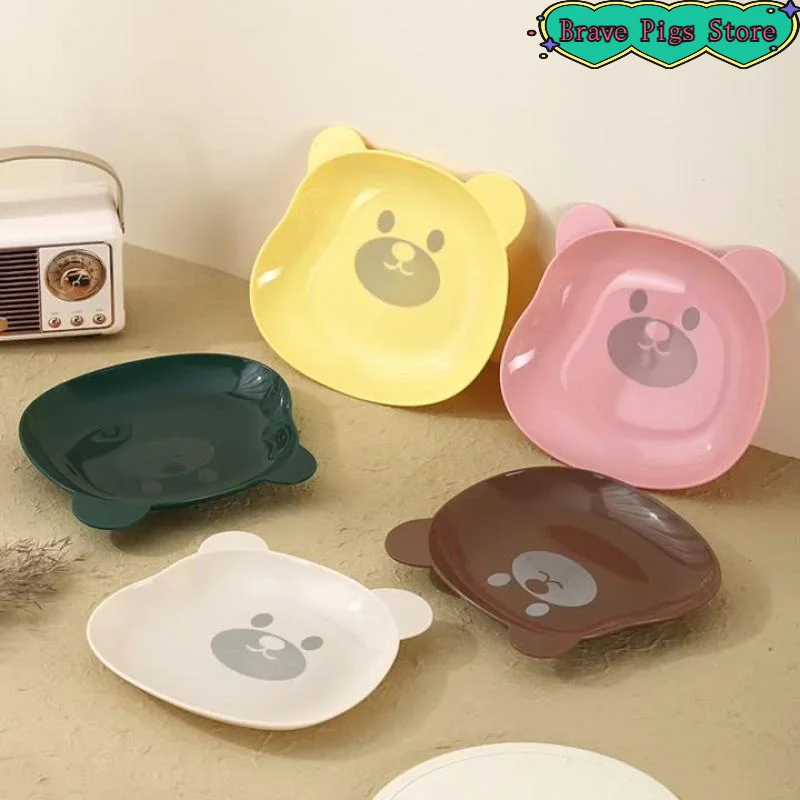 

1 Pcs Lovely Bear Food Storage Tray Dried Fruit Snack Plate Appetizer Serving Platter For Party Candy Pastry Nuts Dish