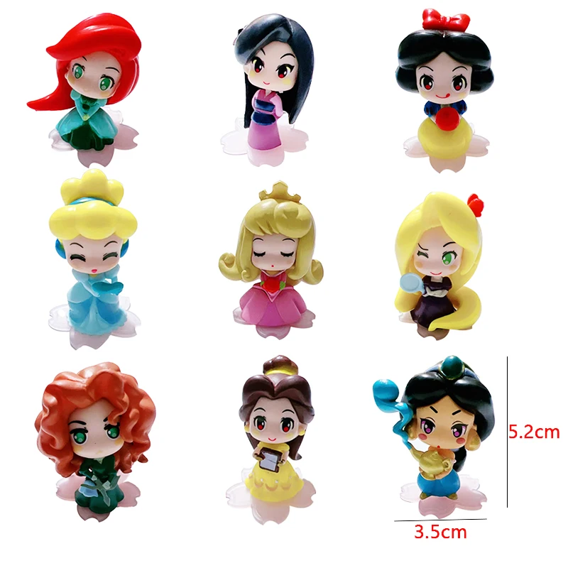 

8-9pcs/set Disney Frozen Princess Elsa Cartoon Doll Collection Ornament Children's Birthday Christmas Gift Toy