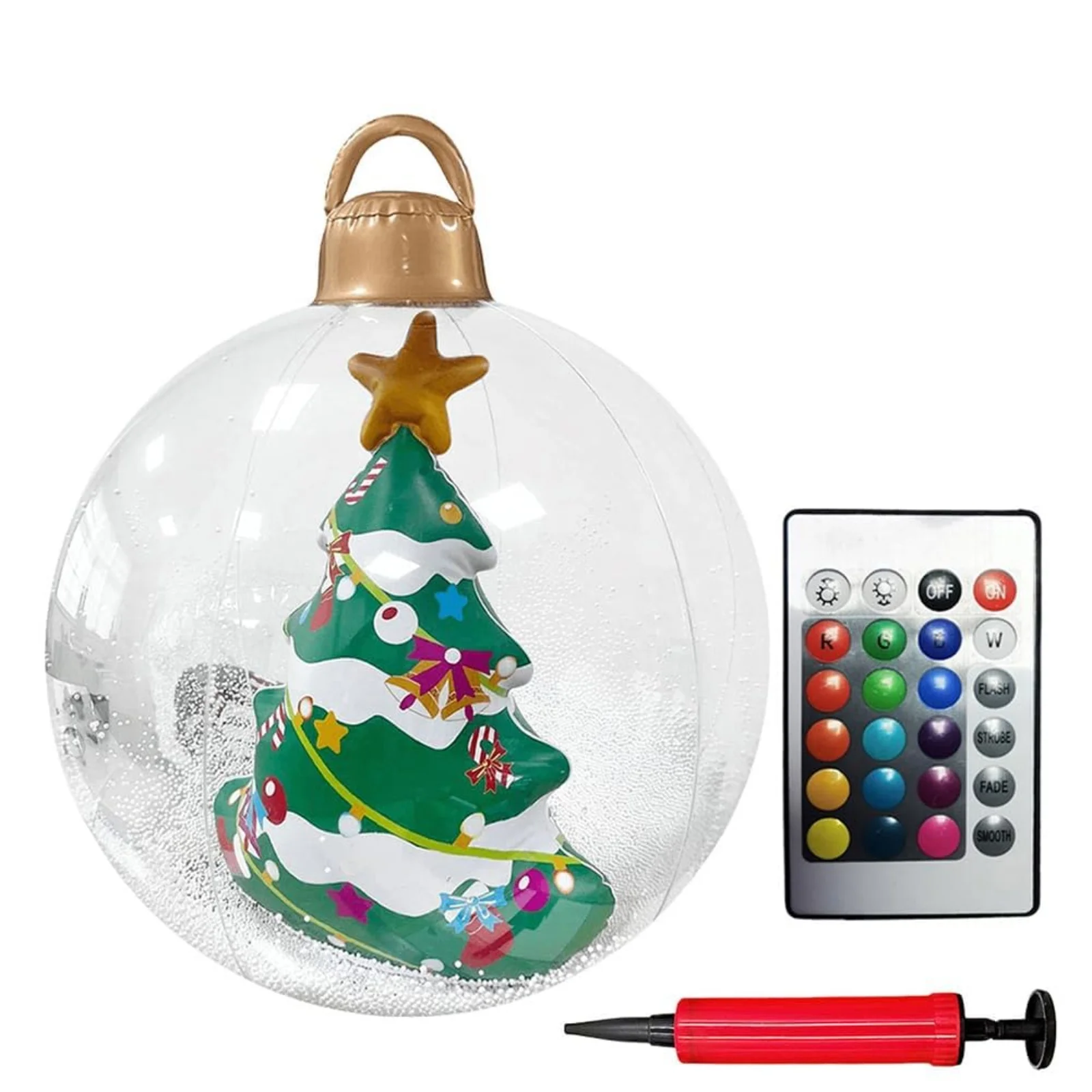 

Inflatable Christmas decoration ball giant inflatable snowflake ball outdoor holiday courtyard lawn decoration green
