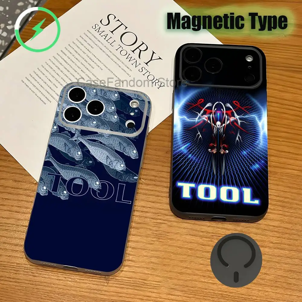 

Music T-Tool-l Band Rock Transparent gray Phone Case For iPhone 17,16,15,14,13,12,11,Pro,Max,Plus Magnetic Wireless Charging