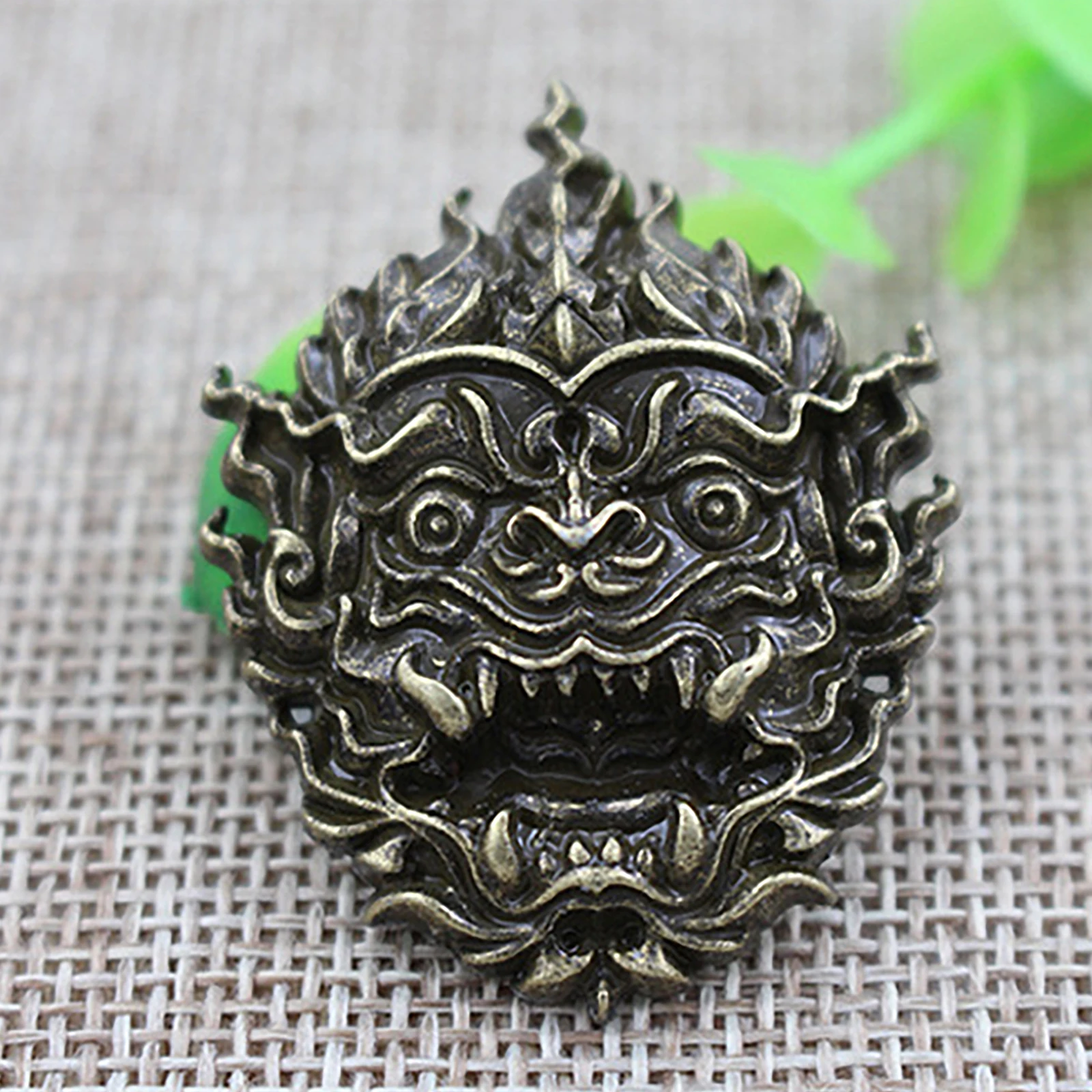 6 pcs PUNK gothic 33mm large alloy Japanese ancient dragon head Concho Screw Back rivet Belt Hat wallet cloth EDC DIY