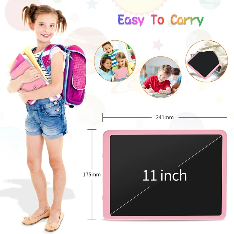 Papan gambar 11 inci papan tulisan tangan LCD papan tulis grafiti elektronik papan tulis papan tulis anak-anak