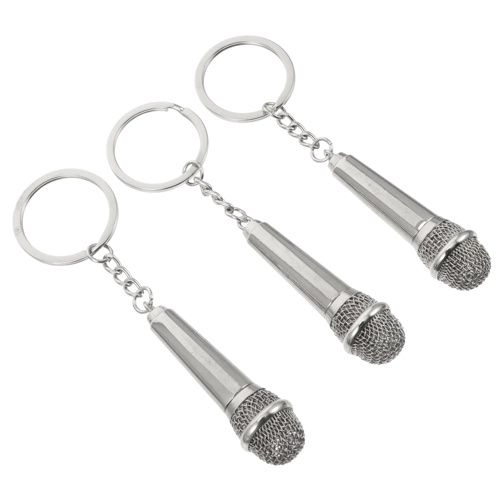 Key Chain Microphone Charm Festival Gift Decorations Ring Creative Holders Music Pendant Bag While Married