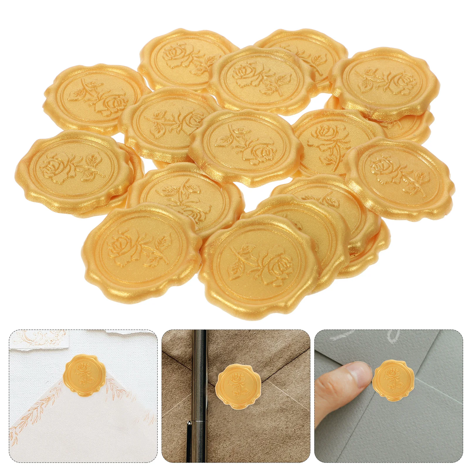 

20Pcs Wax Seal Stickers Decorative Envelope Seals Self-Adhesive Retro Style for Wedding Invitations Cards Crafts