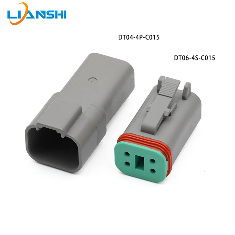 DT04-4P-C015 New small hole plug waterproof connector 4-hole male busbar plug connector DT06-4S-C015