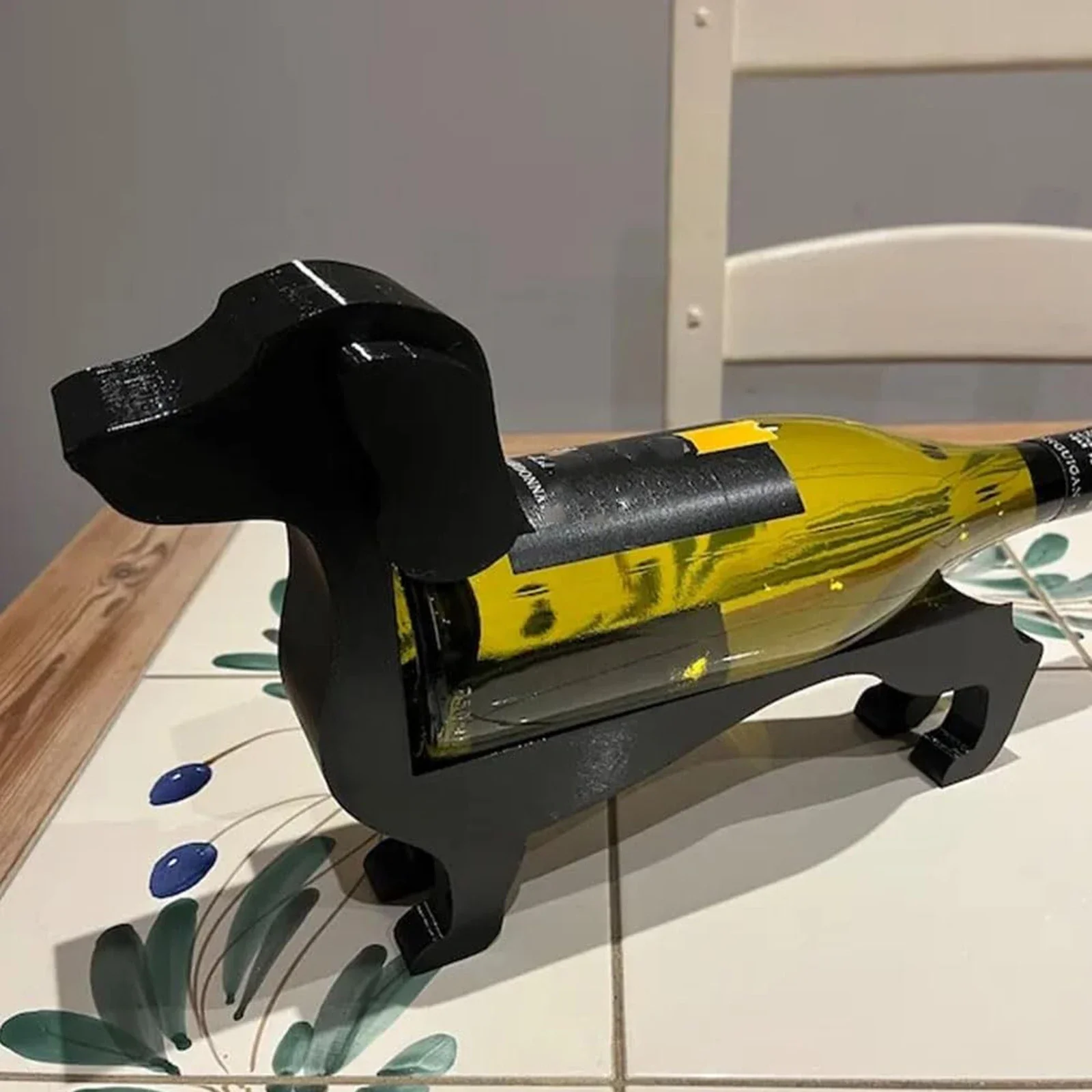 Estante para almacenamiento de botellas de vino, soporte para botellas de vino de perro salchicha, soporte divertido para exhibición de licor, decoración para Bar en casa