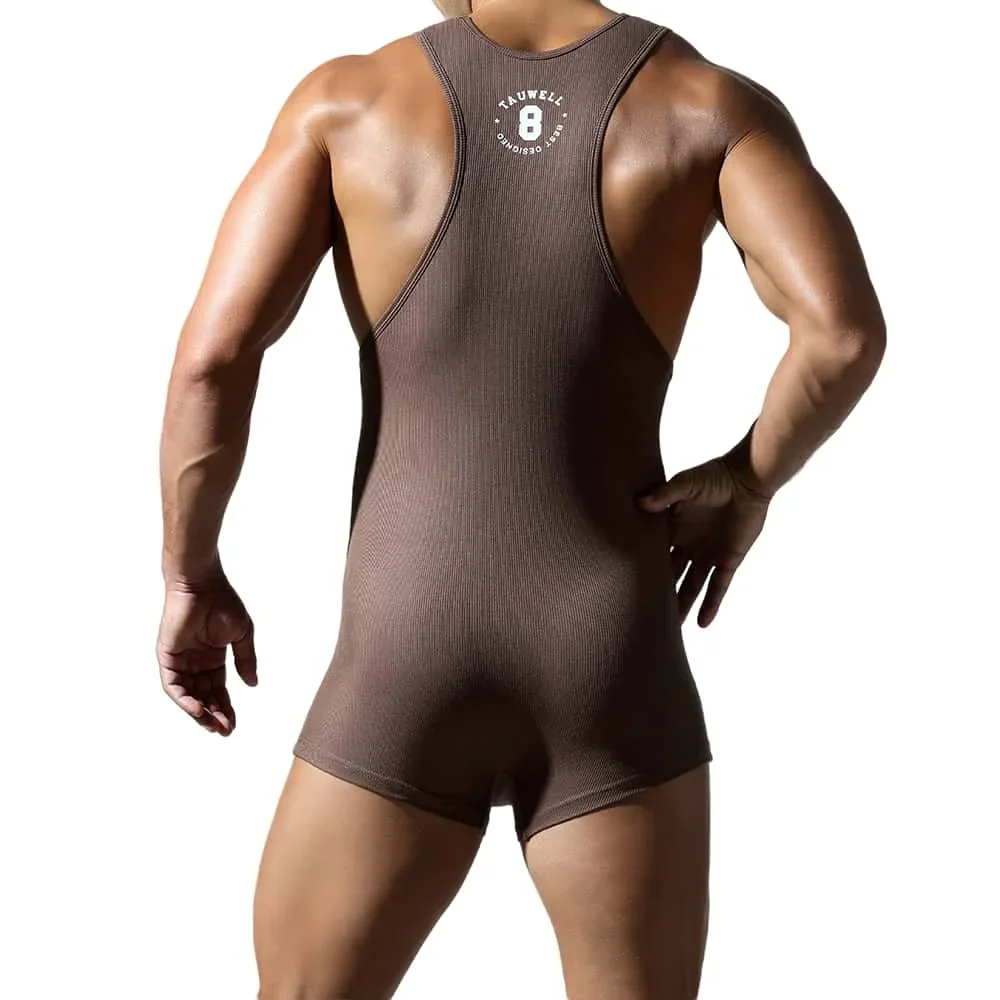 Mens Bodysuit Undershirts Fitness Jumpsuits Underwear Bodywear Sports Bodybuilding Muscle Singlets