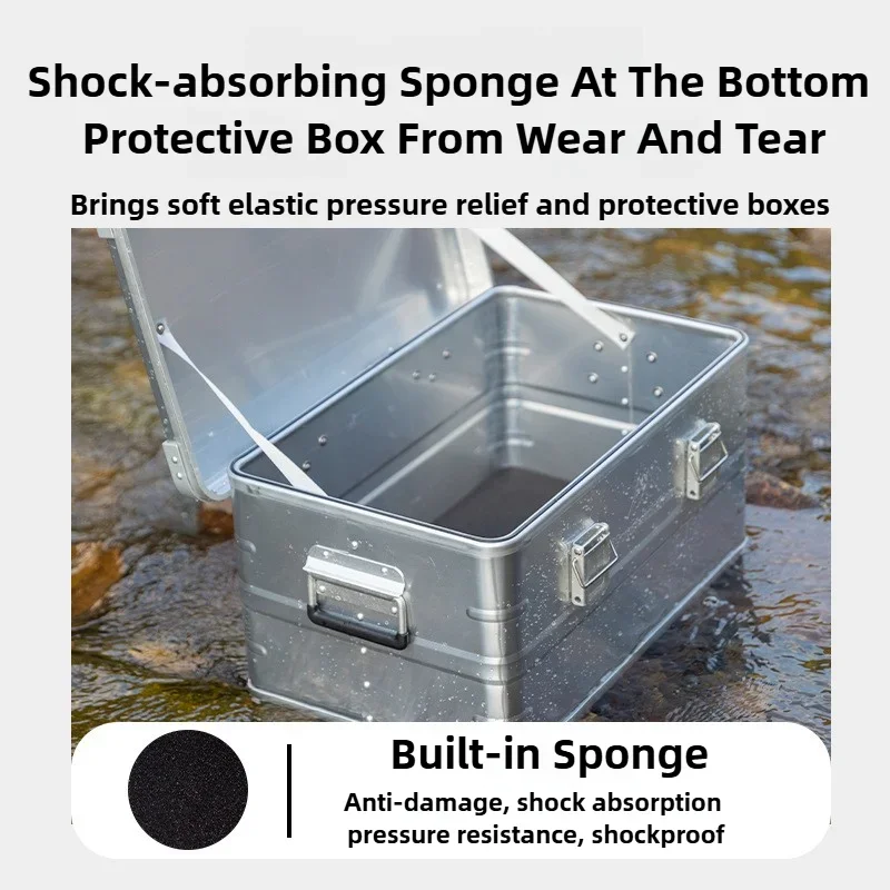 Mountainhiker 30-80L صندوق تخزين خارجي التخييم نزهة السفر سبائك الألومنيوم صندوق سعة كبيرة اكسسوارات حقيبة التخزين 3 أحجام #4