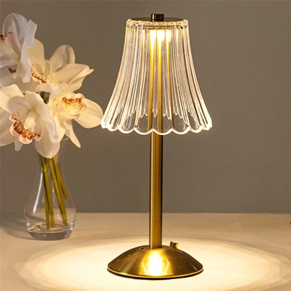 

LED Table Lamp USB Touch Dimming Night Light Coffee Bar Atmosphere Light Eye-Protection Reading Light Bedroom Decor Lighting