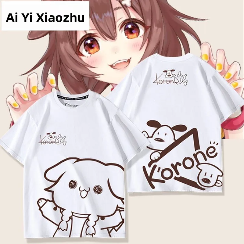 

Hololive Vt Signature Bread Dog ort Sve T-irt Loose Fit Pure Cotton Antibacterial Youthful Printed T-irt for Teens