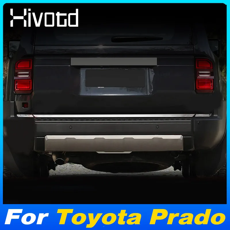 

Накладка на заднюю дверь автомобиля из нержавеющей стали, декоративная полоса, наклейки, внешние защитные стили для Toyota Prado LC250 2024 2025