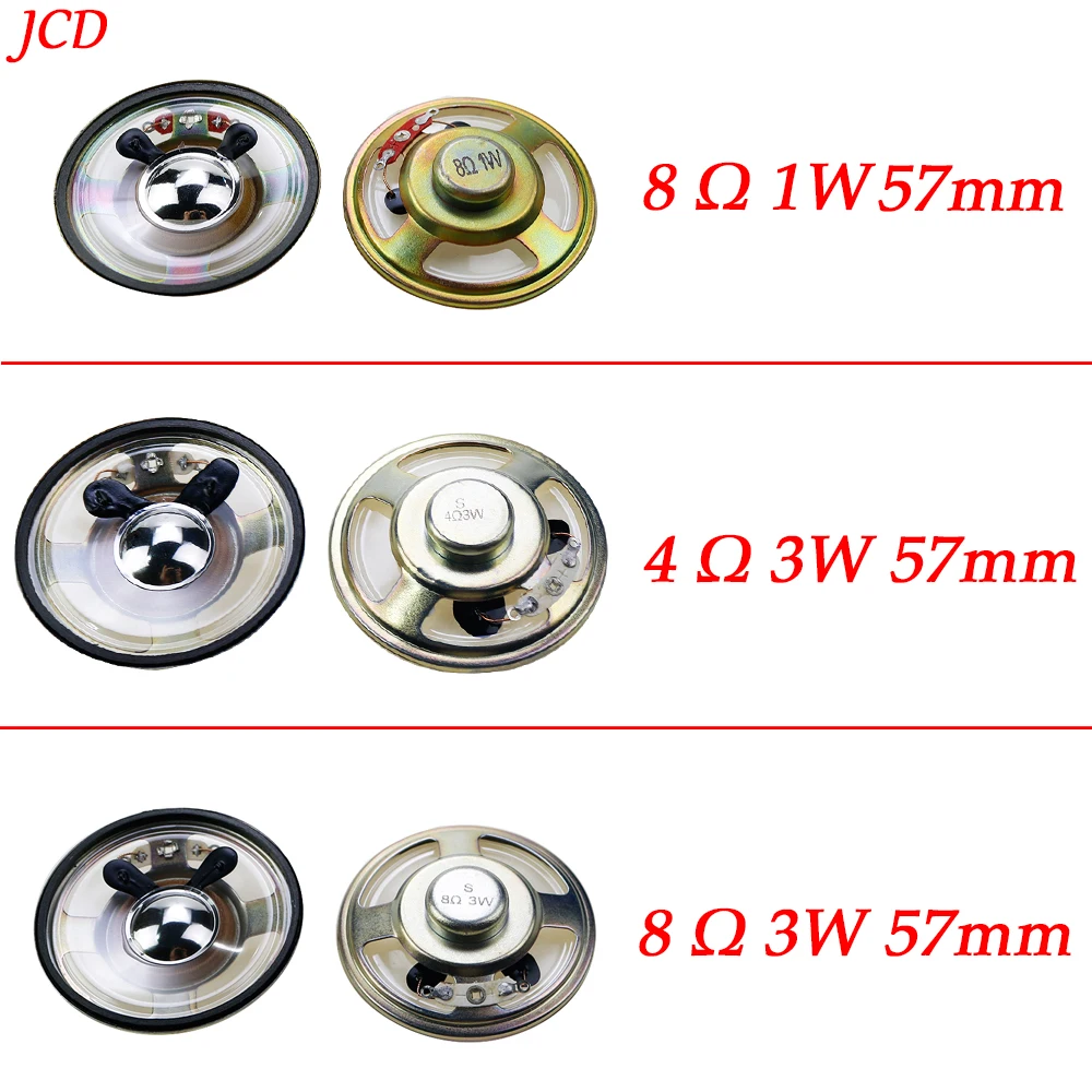 1 Piece NEW Waterproof Speaker 4 ohm 8 ohms 1/3 watt  1W 3W  4R 8R Diameter  57MM 5.7CM LoudSpeaker