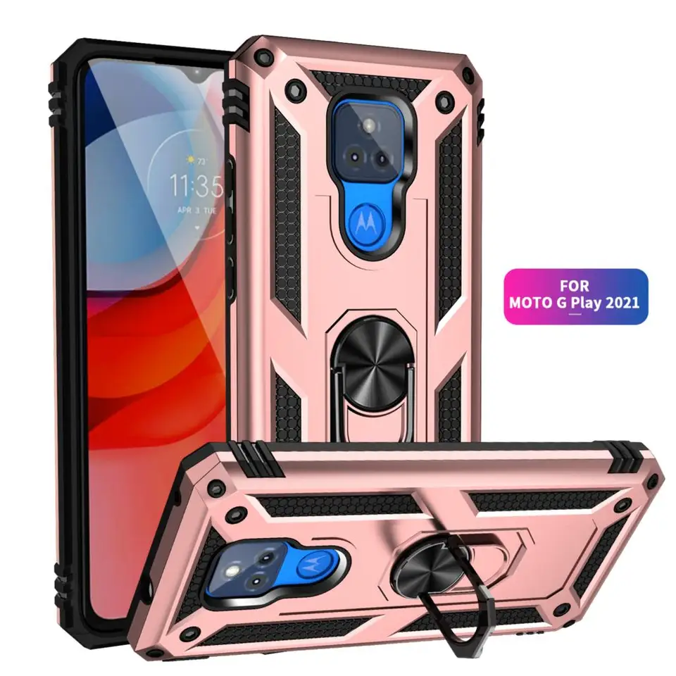 for Moto G Play Case for Phone Moto G Play 2021 Case Shockproof Armor Rugged Military Protective Car Holder Magnetic Cover, image 6