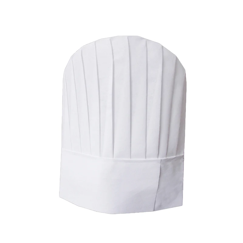 10 Pce Disposable Non-Woven Chef Cap Restaurant Cooking Hat Hotel Cook Print Work Boat cap Autumn and Winter Kitchen Hat for Men