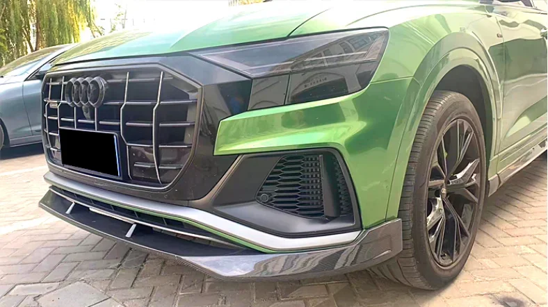 Fits For Audi Q8 SQ8 2019 2020 2021 2022 High Quality Carbon Fiber Bumper Front Lip Rear Diffuser Spoiler Side Skirt Body Kit