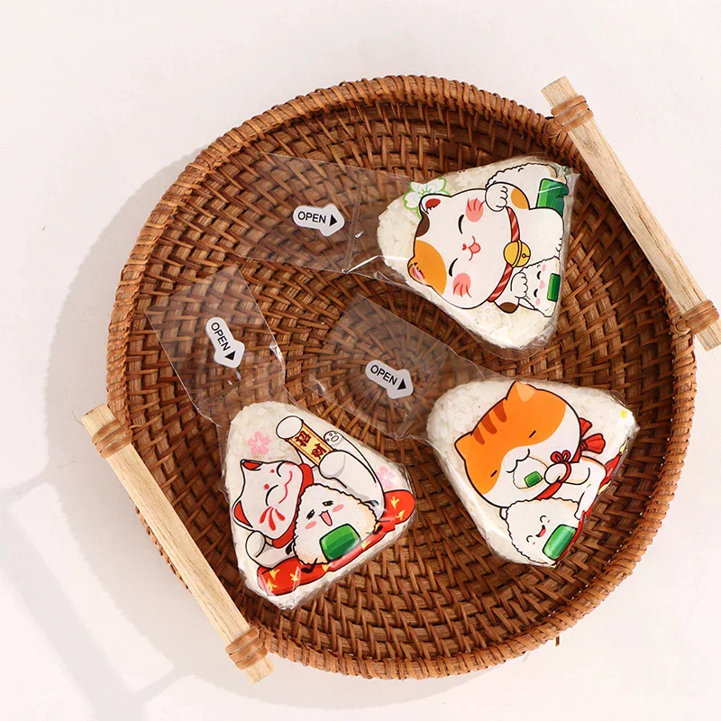 50/100pc Japenese Triangle Rice Ball Disposable Packaging Bag Nori Onigiri Sushi Bag Sushi Making Mold Bento Accessories