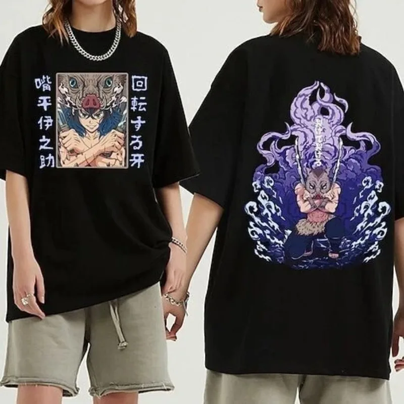 2026 Neujahr Bestseller Devil Killer Inosuke Anime Manga T-Shirt Kostüm Geeignet für Männer und Frauen