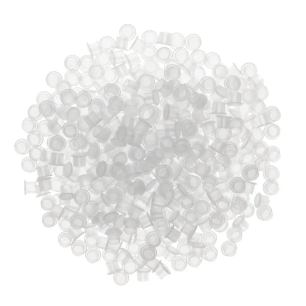Tazze per tappi per inchiostro monouso trasparenti da 500 pezzi con base, tappi per inchiostro pigmentato S / M / L per, forniture, kit