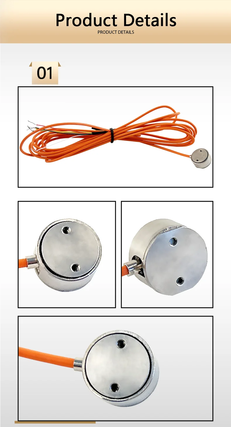 BENGBUZZYQ Mini-Knopf-Lastzellen-Sensor & Handheld-Anzeige-Instrument, ultradünner Kompressionssensor für die Kraftmessung in Robotik – Detail 7